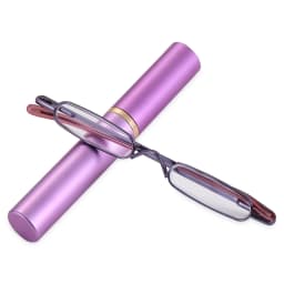 Elegant Reading Glasses Metal Frame Ultra-thin Men Women Reading Glasses Portable Mini Reading Presbyopia Eyeglasses with Box