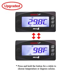 koso Tachometer Motorcycles RPM water temperature VoltageTime Mini 4 in 1 LED Digital Display meter
