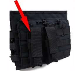 9mm Pistol Magazine Pouch Tactical Double Molle Belt Dual Mag Bag Flashlight Holder Attachment Package Gun Hunting Accessories