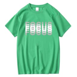 Summer Men's Cotton Blend High Quality Casual Sports Loose Oversized Funny Focus Print Round Neck Short Sleeved T-shirt Tops