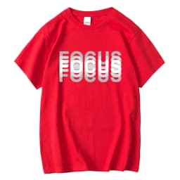 Summer Men's Cotton Blend High Quality Casual Sports Loose Oversized Funny Focus Print Round Neck Short Sleeved T-shirt Tops