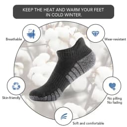3/6 Pairs Sport Ankle Socks Athletic Low-cut Sock Thick Knit Sock Outdoor Fitness Breathable Quick Dry Wear-resistant Warm Socks