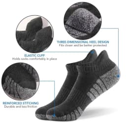 3/6 Pairs Sport Ankle Socks Athletic Low-cut Sock Thick Knit Sock Outdoor Fitness Breathable Quick Dry Wear-resistant Warm Socks