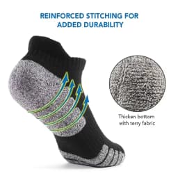 3/6 Pairs Sport Ankle Socks Athletic Low-cut Sock Thick Knit Sock Outdoor Fitness Breathable Quick Dry Wear-resistant Warm Socks