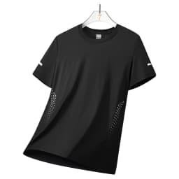 CHRLCK Men's Running Quick Drying T-shirts Breathable Hiking Fishing Tees Soft Elasticity Outdoor Sports Short Shirt Summer