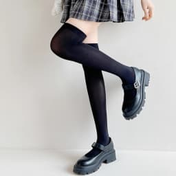 Women Stockings Solid Color Black White Long Socks Thigh High Stockings Japanese Style Knee High Socks Thigh High Socks Stocking