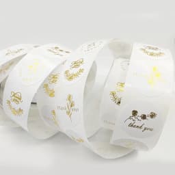 100-500Pcs Gold Foil Thank You Stickers for Gift Card Box Package Party Wrapping Decorate Baking Food Small Business 1Inch/2.5CM