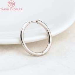 (3754)6PCS 12MM 30MM 24K Gold Color Stainless Steel Round Earring Hoop Earrings Clasps High Quality DIY Jewelry Making Findings