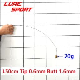 LureSport 4pcs 50cm Solid Carbon Rod Tip Blank No Paint Rod Building Components Fishing Pole Repair DIY Accessories