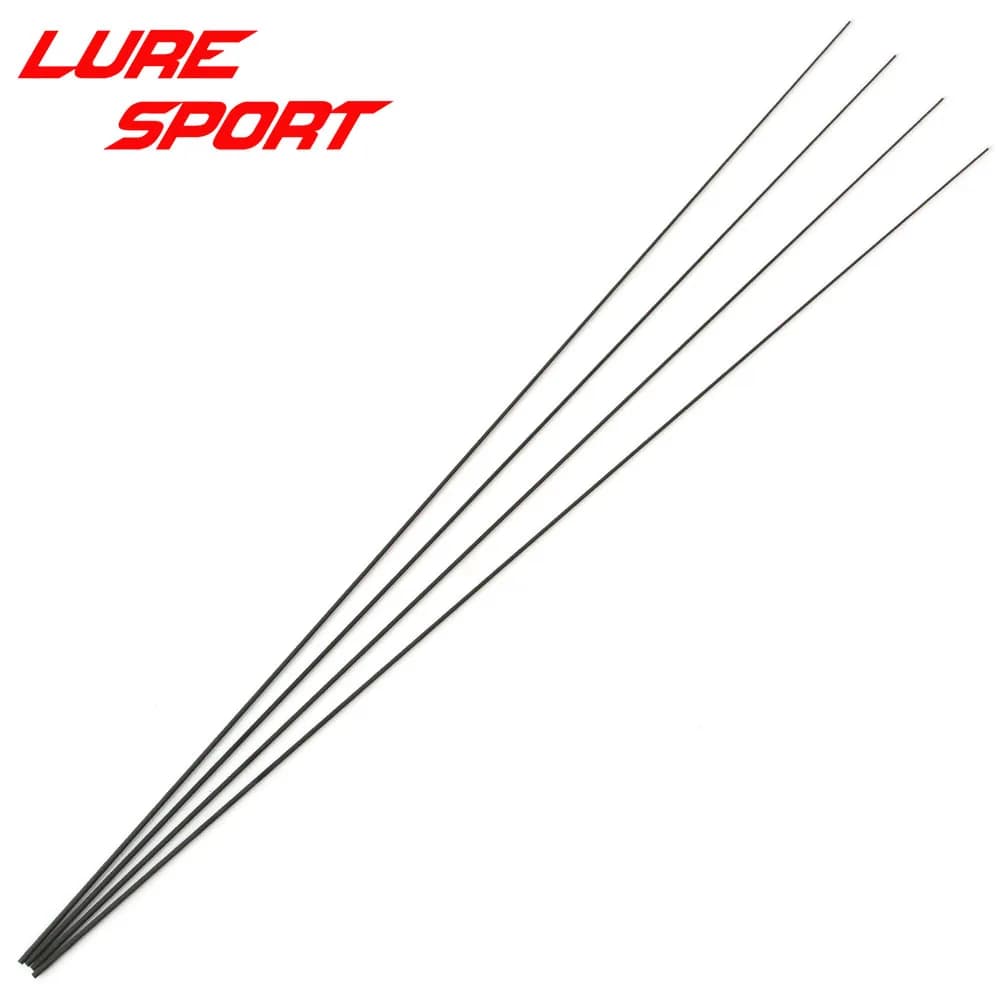 LureSport 4pcs 50cm Solid Carbon Rod Tip Blank No Paint Rod Building Components Fishing Pole Repair DIY Accessories