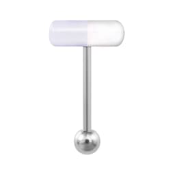 1pc Capsule Tongue Ring Acrylic Pill Tongue Piercing Stud Barbell Surgical Steel Bar Colorful Punk Women Men Body Jewelry 14G