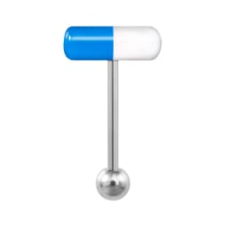 1pc Capsule Tongue Ring Acrylic Pill Tongue Piercing Stud Barbell Surgical Steel Bar Colorful Punk Women Men Body Jewelry 14G