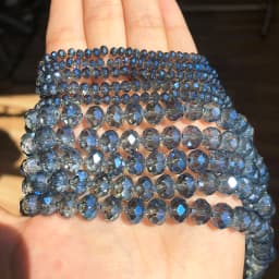 Clear Blue Faceted Austria Crystal Glass Beads 3 4 6 8mm Loose Rondelle Spacer Beads for Jewelry Making Diy Bracelet 15''inches