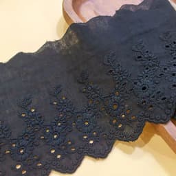 1Y Flower Hollow 11CM Wide Cotton Cloth Lace Trim Fabric Clothes Accessories Cuffs Skirt Hem