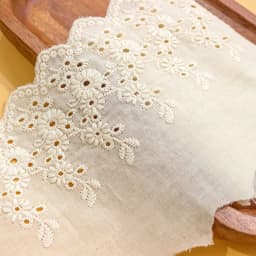 1Y Flower Hollow 11CM Wide Cotton Cloth Lace Trim Fabric Clothes Accessories Cuffs Skirt Hem