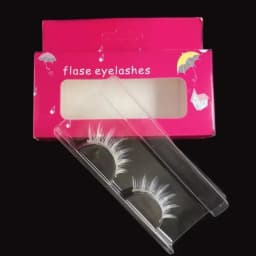 Cosplay Makeup Natural Looking Clear Root White Long Thick Cross False Eyelashes