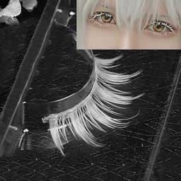 Cosplay Makeup Natural Looking Clear Root White Long Thick Cross False Eyelashes
