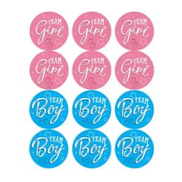 60/120pcs Team Boy Team Girl Stickers Boy or Girl Sticker for Gender Reveal Party Decoration Baby Shower Supplies Gift Box Label