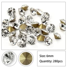 Shiny Clear Czech Crystal Rhinestone Cone Round Pointed Foiled Back Glass Strass Stone DIY Nail Art Gem Jewelry Accessories