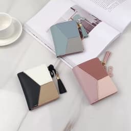 Women's Wallet PU Leather Women's Wallet Made of Leather Women Purses Card Holder Foldable Portable Lady Coin Purses
