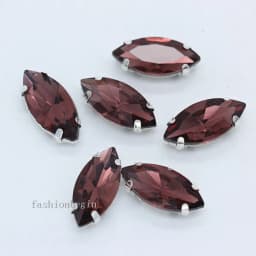 All size 24-colors Navette crystal glass Flatback sew on rhinestone stones montees silver claw button for jewelry DIY Garment