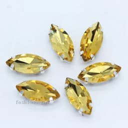 All size 24-colors Navette crystal glass Flatback sew on rhinestone stones montees silver claw button for jewelry DIY Garment
