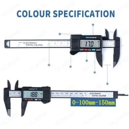 150mm 100mm Carbon Fiber Composites Digital Caliper Watch Repair Tools Measuring Tool Digital Display Caliper Watch Accessories