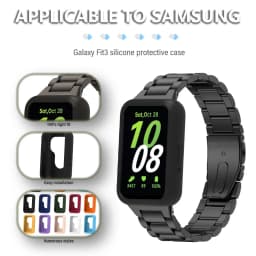 Soft Silicone Case for Samsung Galaxy Fit 3 Watch Candy Color Full Coverage Protective Cover for Galaxy Watch Fit 3 Accessories