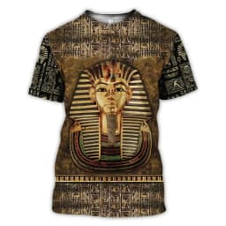 Ancient Egyptian Pattern T Shirt For Men Pharaoh 3D Printed T-Shirts Casual Streetwear Oversized O-Neck Women Loose Tops Tees