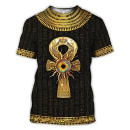 Ancient Egyptian Pattern T Shirt For Men Pharaoh 3D Printed T-Shirts Casual Streetwear Oversized O-Neck Women Loose Tops Tees