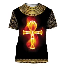 Ancient Egyptian Pattern T Shirt For Men Pharaoh 3D Printed T-Shirts Casual Streetwear Oversized O-Neck Women Loose Tops Tees