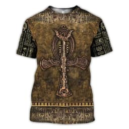 Ancient Egyptian Pattern T Shirt For Men Pharaoh 3D Printed T-Shirts Casual Streetwear Oversized O-Neck Women Loose Tops Tees