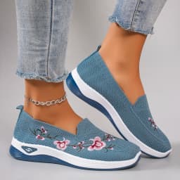 Spring new women's sports shoes, fashionable, breathable, lightweight, non-slip, wear-resistant, casual sports shoes, flat shoes