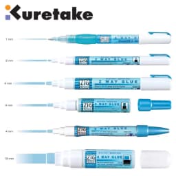 1pc JAPAN ZIG Kuretake Memory System 2 Way Environmental Protection Coloured Glue Pen Japan 1mm 2mm 4mm 15mm DIY Glue