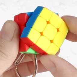 Sengso Key Chain 3x3 Mini Magic Cube 3x3 Bread Magic Tower KeyChain Backpack Decoration Cubo Magico Puzzle Toy Children Gift