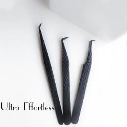 Fiber Tip False Lash Tweezers For Eyelash Extensions Black Tweezer Perfect Close Tip Of Tweezer For Eyelashes