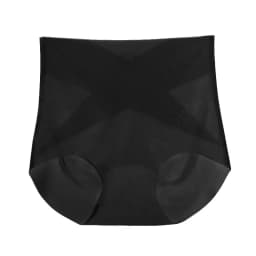 Flarixa Ice Silk Panties Women Ultra Thin High Waist Briefs Cross Belly Slimming Underwear Shaping Pants Female Lingerie