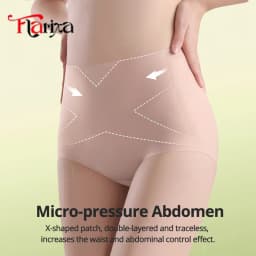 Flarixa Ice Silk Panties Women Ultra Thin High Waist Briefs Cross Belly Slimming Underwear Shaping Pants Female Lingerie