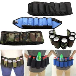 fashion Beer Holder Belt Portable 6 Pack Beer Wine Bottle Beverage Soda Can Drink Waist Bag Ideal for party camping Outdoor