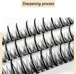 Anlinnet Dovetail+A-Type Individual Lashes Professional Makeup Mink Eyelash Bundles Natural 3D Russian Fluffy False Eyelashes
