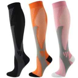 S-XXL 3 Pairs Pack/Socks Compression Socks 30 Mmhg Fit For Medical Edema Diabetes Varicose Veins Running Sports Socks Size XXL