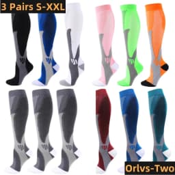 S-XXL 3 Pairs Pack/Socks Compression Socks 30 Mmhg Fit For Medical Edema Diabetes Varicose Veins Running Sports Socks Size XXL