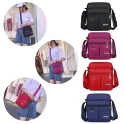Casual Small Women's Shoulder Bag Multifunctional Coin Purse Wallet Nylon Waterproof Messenger Bag Mobile Phone Crossbody Bags