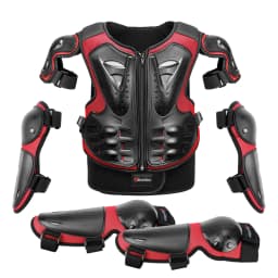 Kid's Motorcycle Armor Vest Protection Motocross Body Armor Jacket Protective Armors Riding Kneepads Moto Full Armor Children