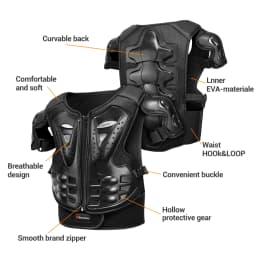 Kid's Motorcycle Armor Vest Protection Motocross Body Armor Jacket Protective Armors Riding Kneepads Moto Full Armor Children
