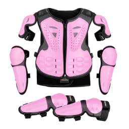 Kid's Motorcycle Armor Vest Protection Motocross Body Armor Jacket Protective Armors Riding Kneepads Moto Full Armor Children