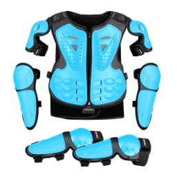 Kid's Motorcycle Armor Vest Protection Motocross Body Armor Jacket Protective Armors Riding Kneepads Moto Full Armor Children