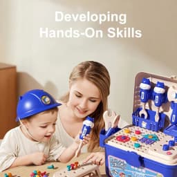 Educational Pretend Play Construction Children Home Toolbox Simulation Drill Screw Removal Puzzle Multi-Functional Assembly Toy