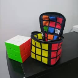 Magic Cube Bag for Rubics Cube Accessories Twisty Puzzles Bags Double-Sided Portable Purses Pendant Kids Intelligence Toy Gift