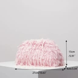 Dopamine-style clip bag, Y2K plush clutch bag, candy-colored women's purse, dinner dress clutch